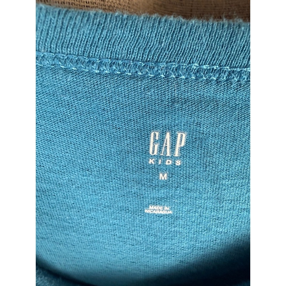 Gap NASA Graphic Long Sleeve T-Shirt Boys Size M 8-9 Blue Shirt - Picture 4 of 5